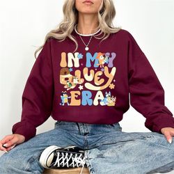 in my bluey era shirt, bluey cool mom club shirt, bluey chilli heeler shirt, bluey mom shirt