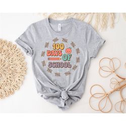 100 days of school shirt, teacher t-shirt, happy 100th days of school shirt, teacher appreciation gift, back to school s