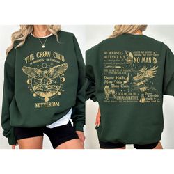 vintage ketterdam crow club crewneck sweatshirt, six of crows sweatshirt, kaz brekker shirt, crow club shirt, inej ghafa