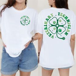 st patricks vet tech shirt, personalized gift for veterinarian, vet gift, vet assistant shirt, veterinary medicine, luck