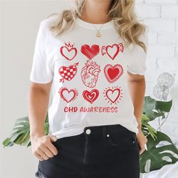 chd awareness shirt, heart disease awareness shirt, red ribbon, heart warrior gift, cardiology shirt, family support shi