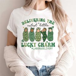 st patricks labor and delivery nurse shirt, irish nurse shirt, ld nurse gift, nicu ob nurse, lucky nurse, gift for nurse