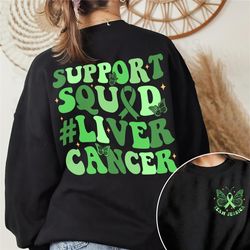 support squad liver cancer awareness shirt, liver cancer support team, cancer ribbon shirt, cancer warrior shirt, fighte