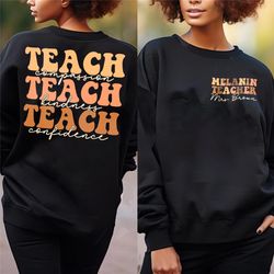 melanin teacher shirt, black teacher shirts, black history month shirt, gift for black teacher, black women tee,dope bla