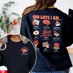 special education teacher valentine shirt, god says i am, valentines day gift for sped teacher, sped crew tshirt, valent