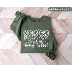 100 days of loving school, 100 days brighter shirt, 100th days of school t-shirt, teacher gifts, teacher appreciation, b
