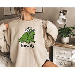 howdy t-shirt, mother&39s day gift, cute shirt for him, gift for her, frog shirt, howdy frog shirt, frog meme t-shirt gi