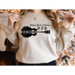 there will be an answer let it be t-shirt, the beatles song lyrics tee, doves and guitar shirt, hippie music 1960s and 1