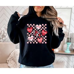 valentine sweatshirt, heart arm patches, love heart sweatshirt, cute valentines sweater, teacher valentine's shirt, momm