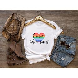 love has no limits, womens love is love shirt, pride shirt, mens love is love shirt, kindness shirts, lgbtq support tees