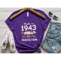 80th birthday shirt | 80th birthday gift | 80th birthday tee | 1943 hotrod | 1943 birthday gift for | 80th birthday gift