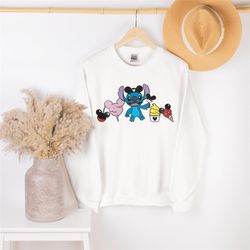stitch snacks sweatshirt,disneyworld family shirts , disneyland sweater, starwars disney sweatshirt,baby yoda disney ear
