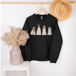 halloween dog sweatshirt,halloween sweatshirt,halloween sweater,ghost sweatshirt,ghost dog shirt,2022 happy halloween,re