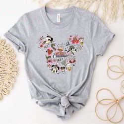 mickey head christmas shirt, disney christmas shirt, christmas lights tee, winter disney shirt, christmas disney couple