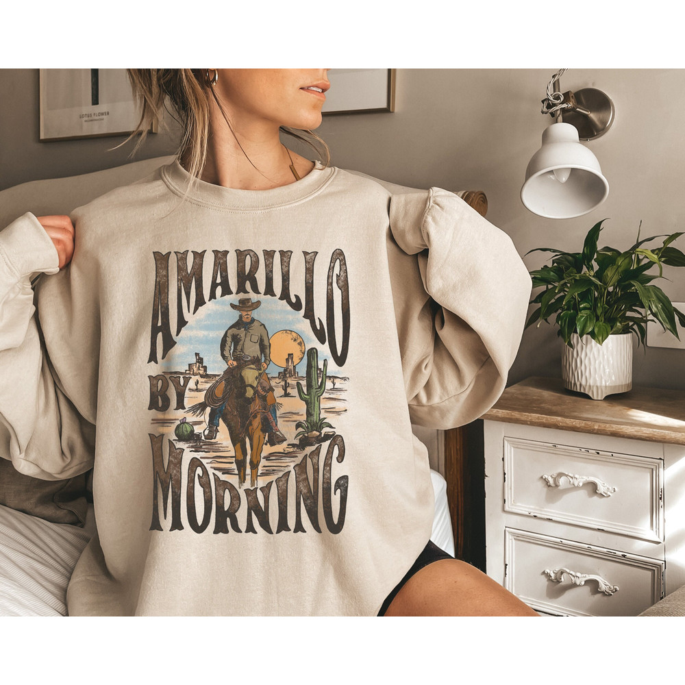 Amarillo By Morning Sweatshirt, Amarillo Sweater, Country Sweater, Texas Sweater,Country Music Sweater,Western Sweater,Country Music Sweater.jpg
