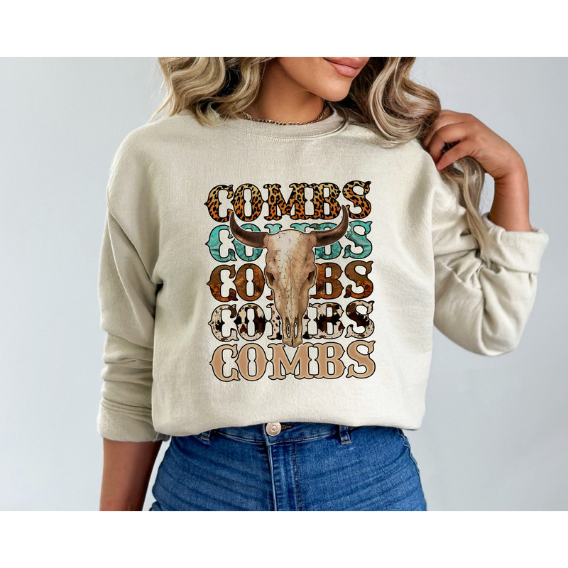 Combs Bullhead Sweatshirt, Country Music Shirt, Luke Combs World Tour 2022, Cowboy Combs, Luke Combs Fan, Cowgirl Tee, Country Girl Sweather.jpg