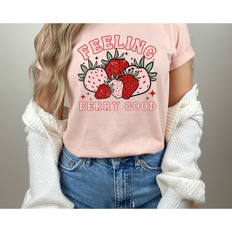 Feeling Berry Good Strawberry Print Retro Shirt Strawberry Shirt Botanical Shirt Fruit Tee Fruit Shirt Fruit Print Shirt Strawberry Tshirt.jpg