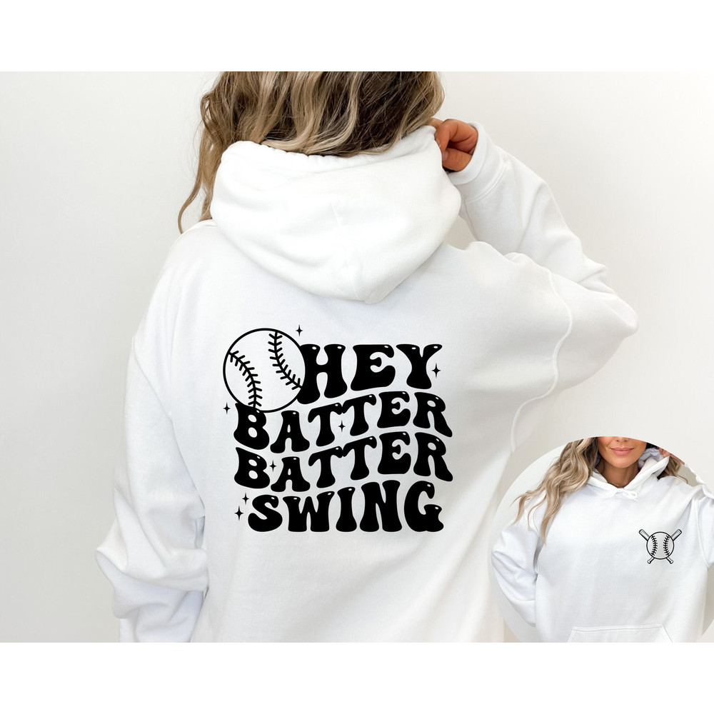 Hey Batter Batter Swing Sweatshirt, Baseball Game Gift Hoodie For Baseball Lover Birthday Gift, Retro Baseball Game, Baseball Mom Hoodie.jpg