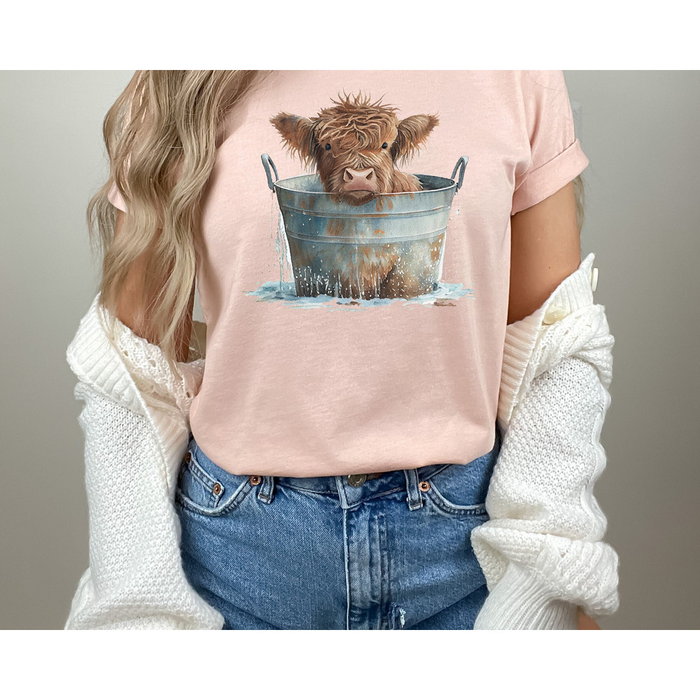 Highland Cow Shirt, Western Shirt, Country Girl, Cowgirl Shirt, Southern Shirt, Rodeo Shirt, Boho Tee, Country Shirt, Cow T-shirt, Farm Life.jpg