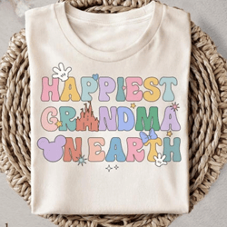 custom title happiest grandma on earth 70s groovy shirt disney mickey icon shirt great walt disney world gift mothers da