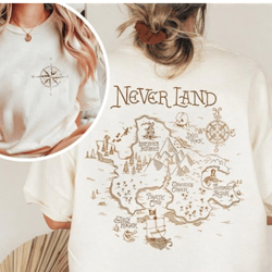 disney neverland map shirts, peter pan sweater, tinkerbell sweatshirts, disneyland vacation hoodie, magic kingdom shirt,