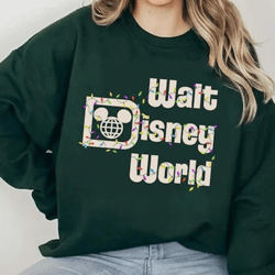 retro walt disney world christmas lights sweatshirt / disney holiday t-shirt / mickey&39s verry merry christmas 2022 tee