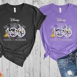 disney 100 years of wonder matching shirt, disney 100th anniversary family trip shirt, disney world of magic castle shir