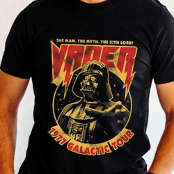 retro darth vader man myth sith lord 1977 galactic tour shirt / star wars t-shirt / star wars day / walt disney world /