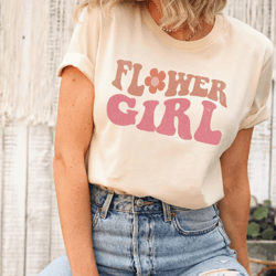 flower girl shirt, cute flower wedding shirt, matching bridesmaid sweatshirt, flower girl wedding party shirt, gift idea