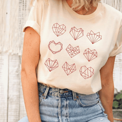valentines day shirt, valentines day gift for her tee shirt sweatshirt, love shirts for women, solitaire ring style geom