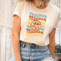 smile face teacher shirt, teacher shirt, teaching sweatshirt, cute boho teacher shirt, elementary teachers shirt, teache