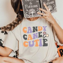 candy cane cutie shirt, christmas retro shirt, natural holiday shirt, candy sweatshirt, merry christmas shirt, funny chr