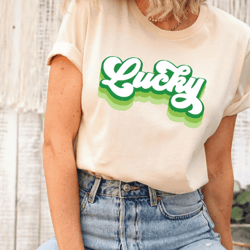 retro lucky shirt, lucky shirt, patricks lucky shirt, retro st patricks day shirt, irish women shirt, st patricks day sh