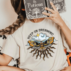keep on dreaming shirt, mental health sweatshirt, inspirational shirt retro, butterfly shirt, motivational shirt, mental