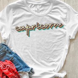 retro capricorn shirt, capricorn shirt, capricorn horoscope, capricorn gifts, capricorn birthday, zodiac capricorn shirt