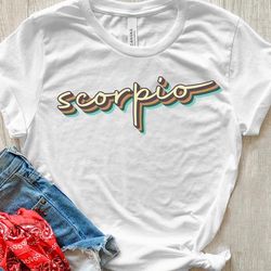 retro scorpio shirt, scorpio shirt, scorpio horoscope, scorpio zodiac, zodiac gifts, scorpio birthday, zodiac scorpio sh