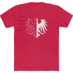 polish t-shirt heritage half/half eagle coat of arms polish flag unisex cotton crew tee