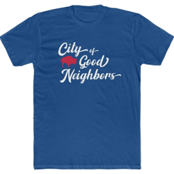 buffalo city of good neighbors classic western new york motto unisex cotton crew tee