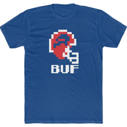 buffalo vintage video game 8-bit 1980's tecmo bowl inspired unisex cotton crew tee