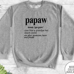 papaw noun - unisex crewneck sweatshirt - papaw gift - papaw to be gifts - papaw sweatshirt