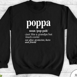 poppa noun - unisex crewneck sweatshirt - poppa gift - poppa to be gifts