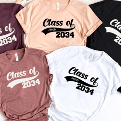 class of 2034 shirt, graduation class of personalized t-shirt, class of 2034, graduation shirt, school shirt