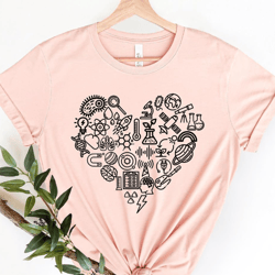 science heart shirt, back to school shirt, first day of school shirt, science lover shirt