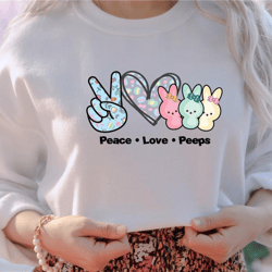 peace love peeps easter shirt, easter bunny shirt, chillin with my peeps easter shirt, cute easter shirt, easter tshirt,