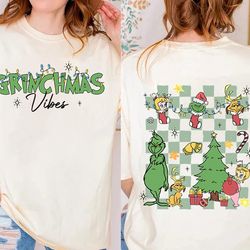 grinch christmas 2 sides sweatshirt, funny grinch shirt, matching shirt, disneyalnd grinch shirt, christmas gift, family