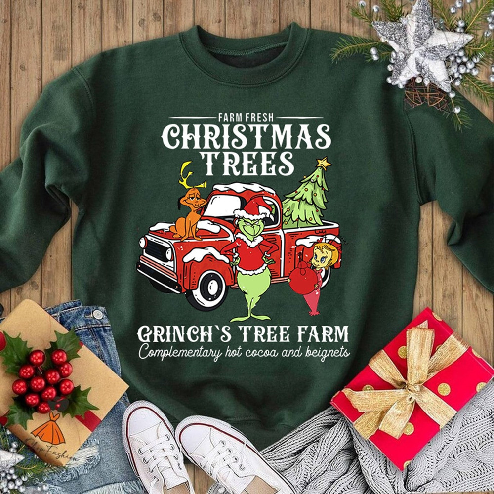 Grinch Christmas Tree Sweatshirt Grinch Max Tree Shirt Whimsical Grinch Tree Grinchmas Sweatshirt Whoville Grinch Christmas T-Shirt.jpg