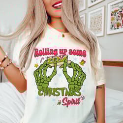 grinch rolling up some christmas spirit shirt, whoville & co est 1957 christmas shirt, christmas holiday, whovillee univ