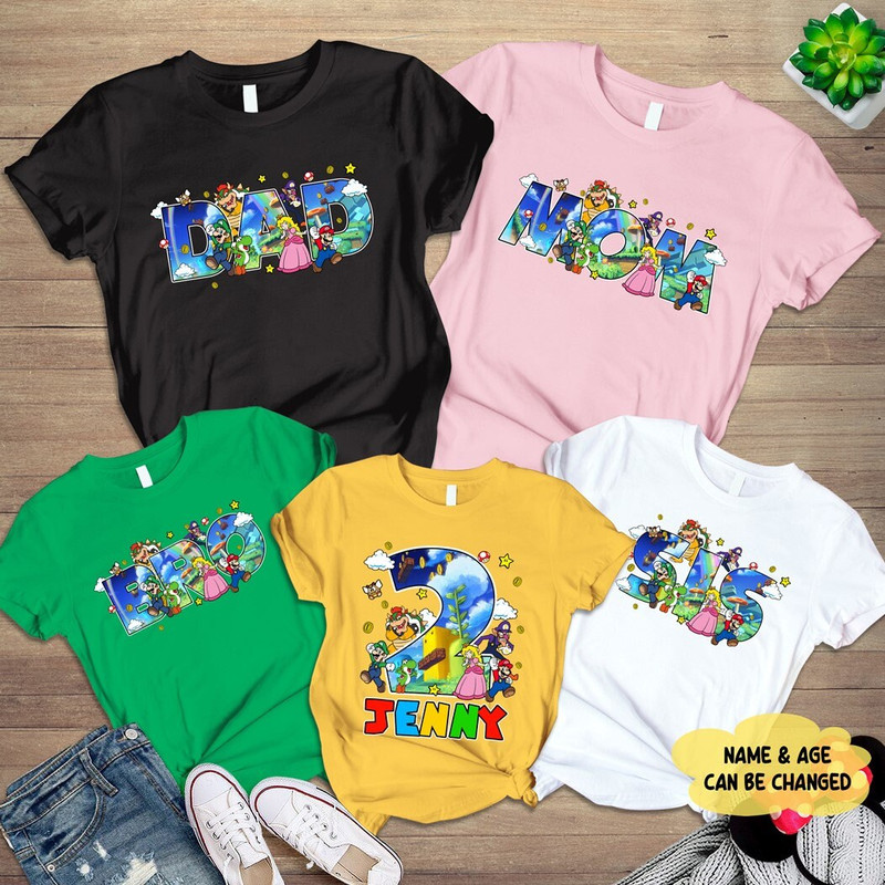 Personalized Super Mario Birthday Boy Shirt  Mario Birthday Family Matching Shirts  Mario Birthday Party Shirt  Mario Bros Birthday Shirt.jpg