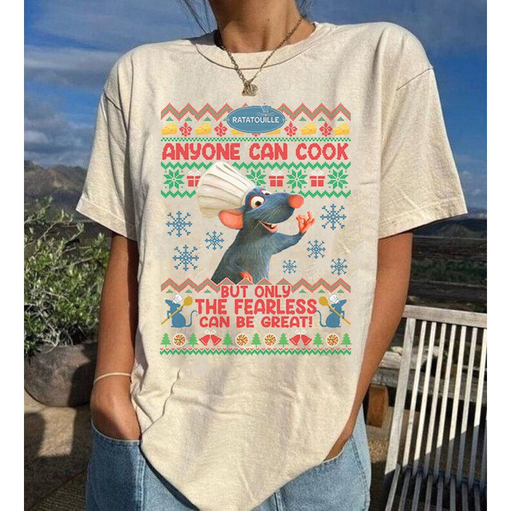Pixar Ratatouille Remy Little Chef Christmas Vintage Shirt, Remy Mouse Santa Xmas SweatShirt, Remy Mouse Chef Disneyland Xmas Retro Shirt.jpg