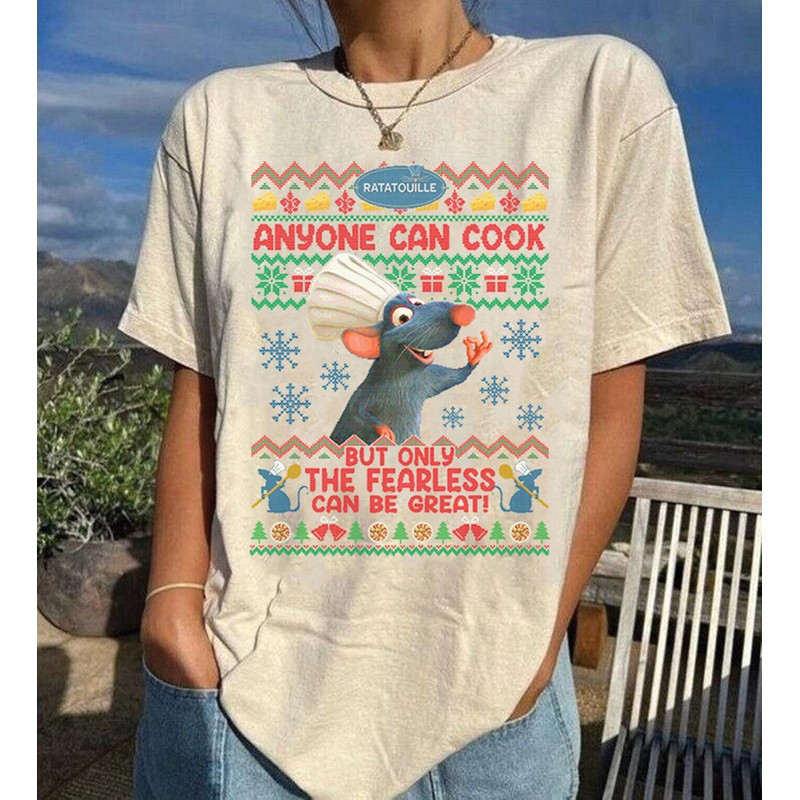 Pixar Ratatouille Remy Little Chef Christmas Vintage Shirt, Remy Mouse Santa Xmas SweatShirt, Remy Mouse Chef Disneyland Xmas Retro Shirt.jpg